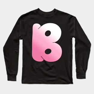 Pink Letter B Long Sleeve T-Shirt